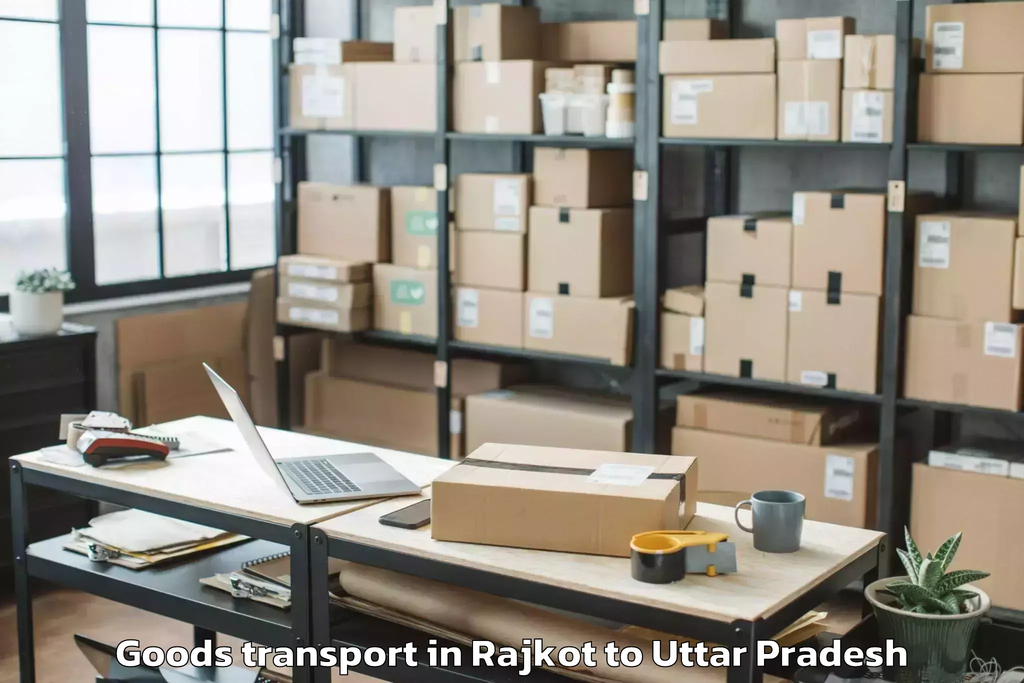 Affordable Rajkot to Barhaj Goods Transport